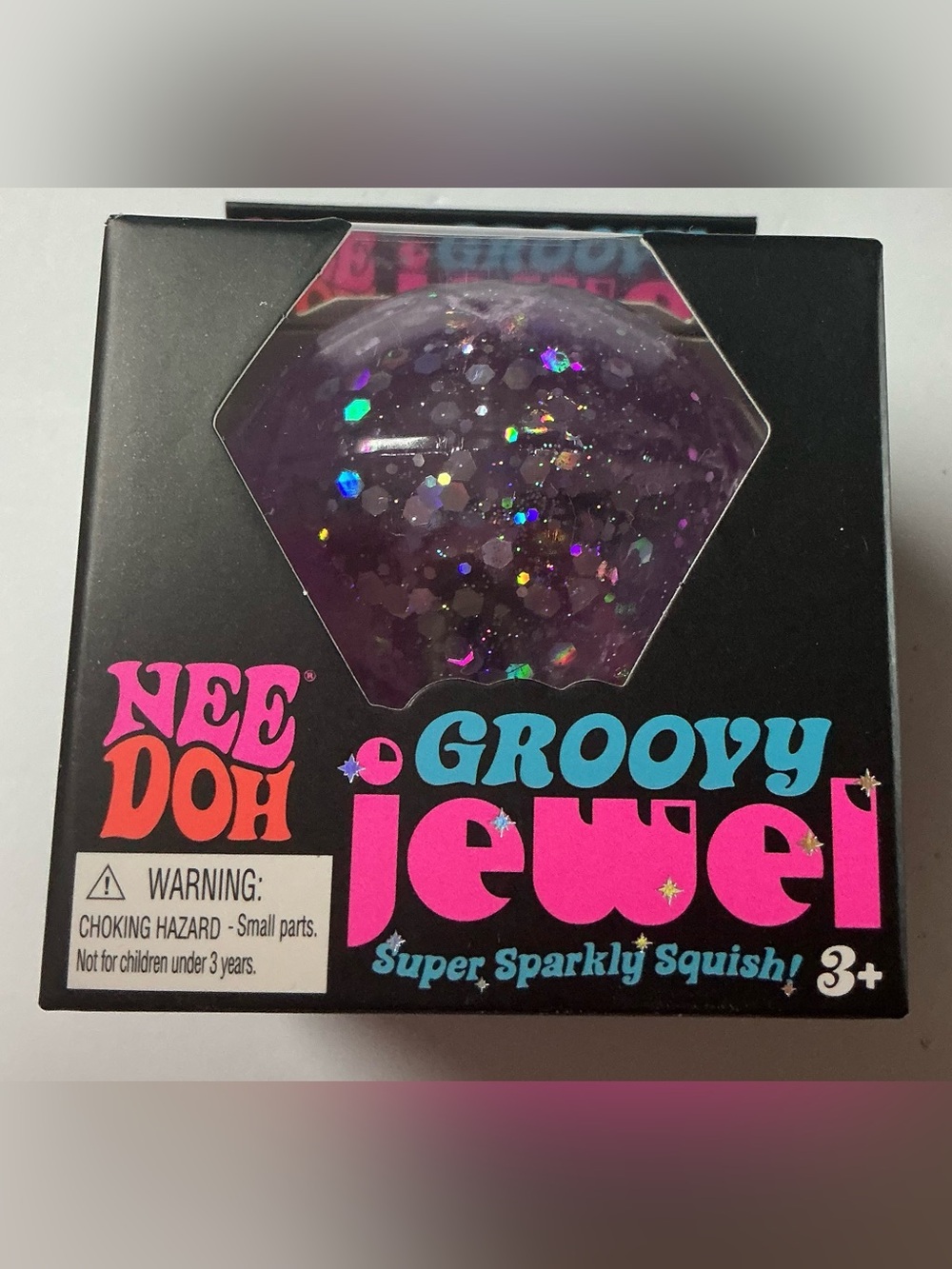 TWO Authentic NEEDOH GROOVY JEWEL Super Sparkling Squish! RARE! 2 colors! - Picture 2 of 11